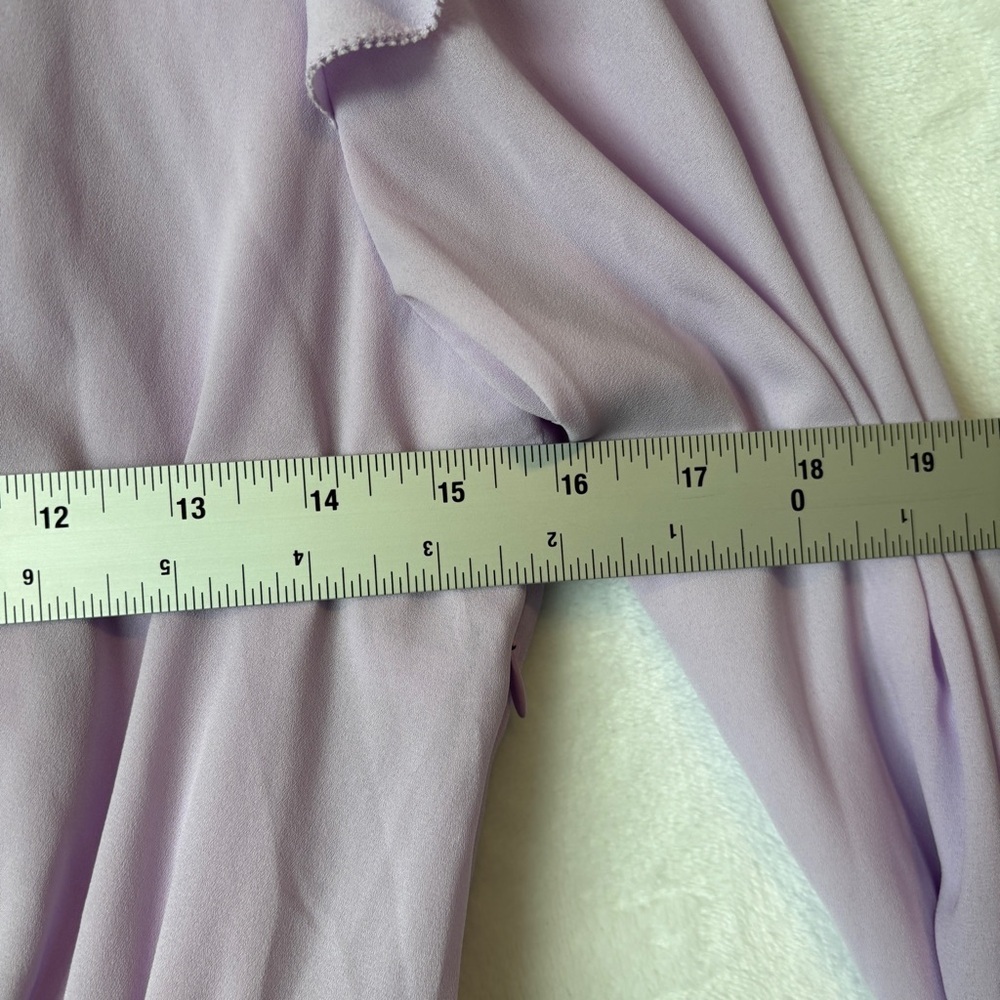 Gal Meets Glam womens purple lavender long sleeve mini Haley Ruffle Dress Size 4 - Picture 8 of 12